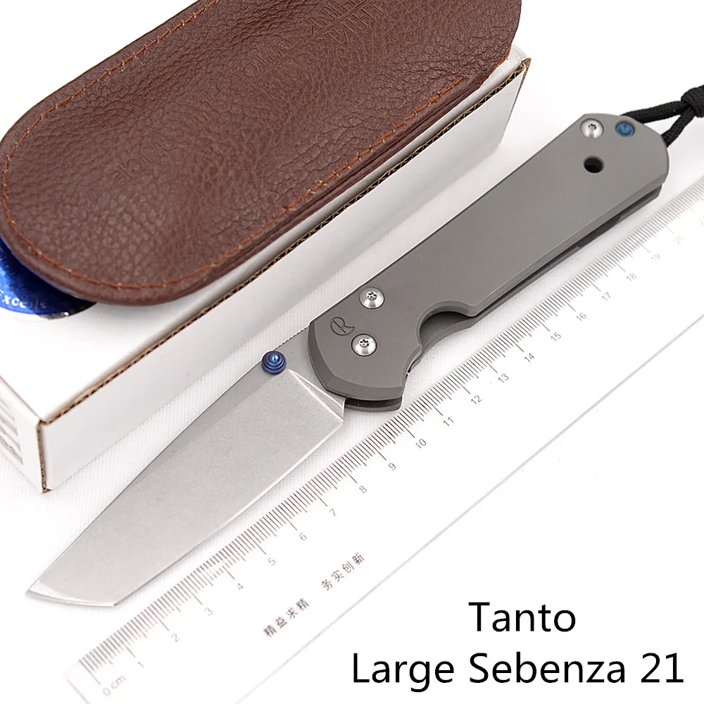 

JUFULE Made Large Sebenza Tanto 21 folding knife S35vn TC4 Titanium handle Utility fruit paring kitchen camp hunt knife EDC tool