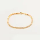 XP Jewelry- (18 см x 3 мм) Модный Змеиный браслет для женщин и мужчин ювелирные изделия Позолоченные 18K без свинца и никеля