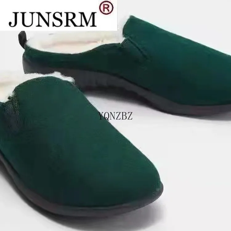 

2022, плюшевые тапочки, зимние Утепленные теплые меховые домашние тапочки с цветами, мягкая подошва, женские тапочки из флока, обувь для дома, ...