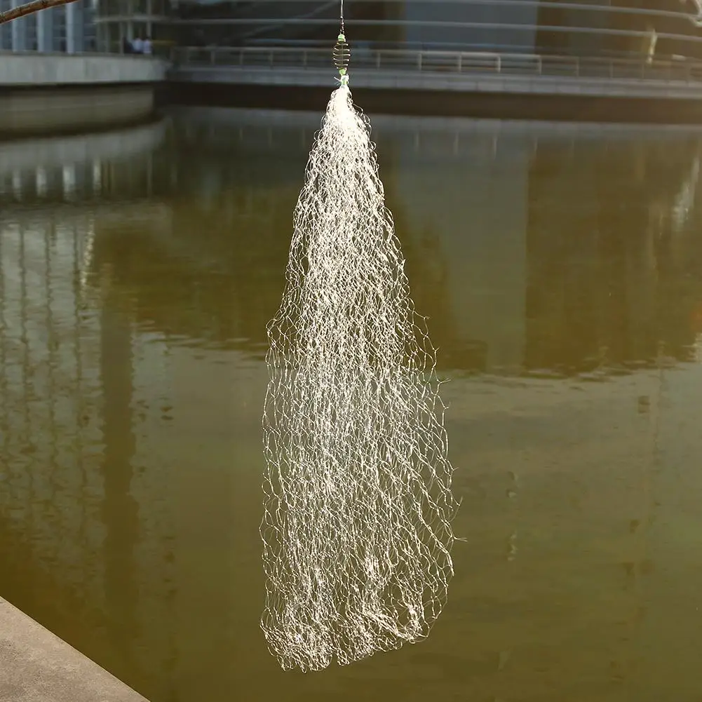 Небольшой сетки рыболовная сеть w/ночные светящиеся бусины шаровой подшипник