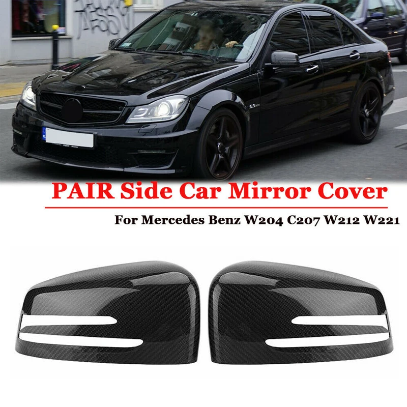 

Rhyming Rearview Mirror Cap Wing Side Mirror Cover Housing Fit For Mercedes Benz W204 C207 W212 W221 W164 C218 Car Accessories