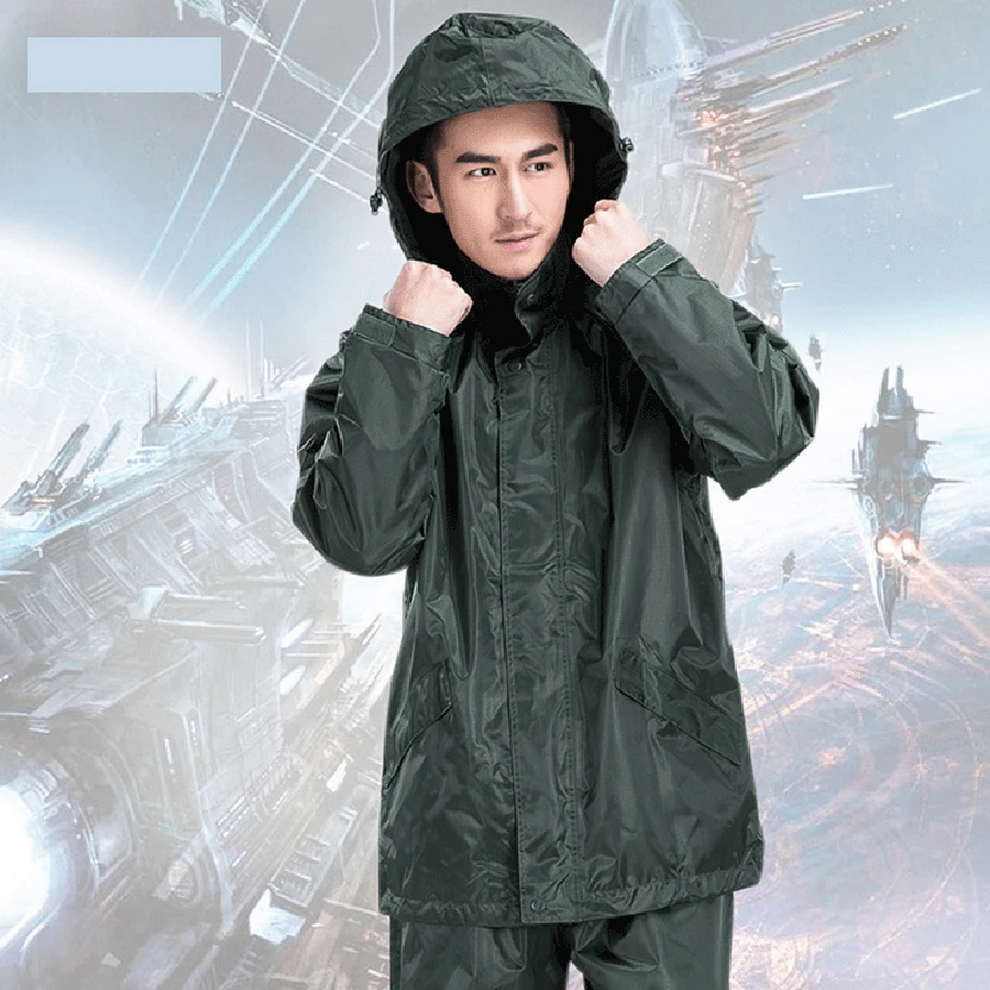 Мужские Длинные Стильные комбинезоны водонепроницаемые резиновые пончо