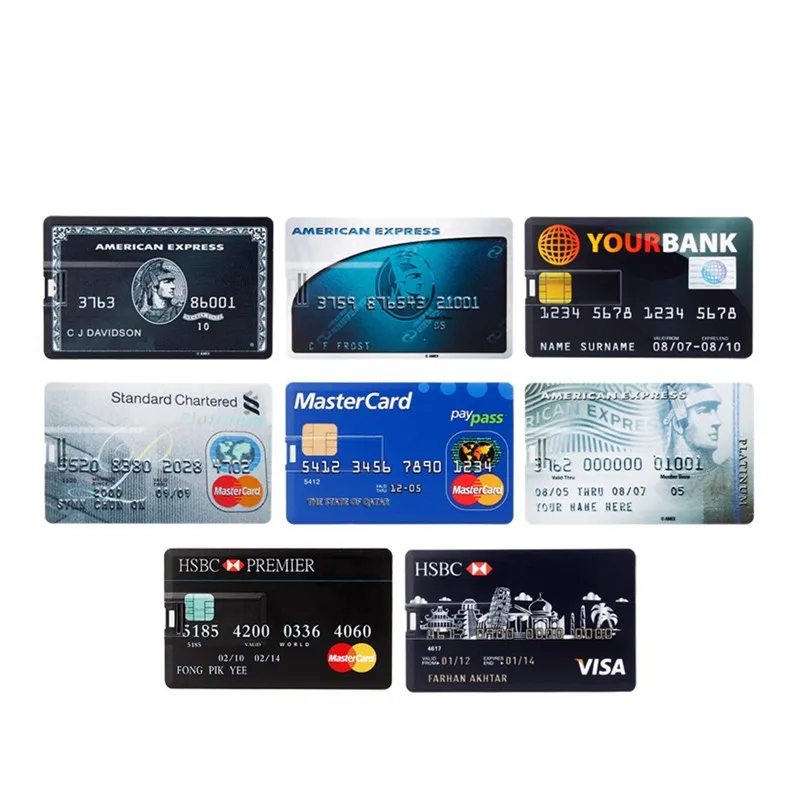 

New Super Slim Credit Card Usb Flash Drive 2.0 Key Usb Stick 32GB Pen Newest Drive 8GB 16GB 64GB Pendrive 128GB Free Custom LOGO