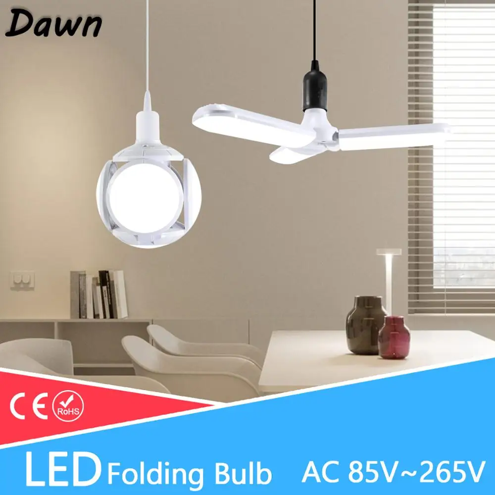 

LED Bulb E27 60W 40W 30W 10W AC110V 220V LED folding leaf lamp Bombilla Lampada LED light football UFO lamp LED Bulb for home