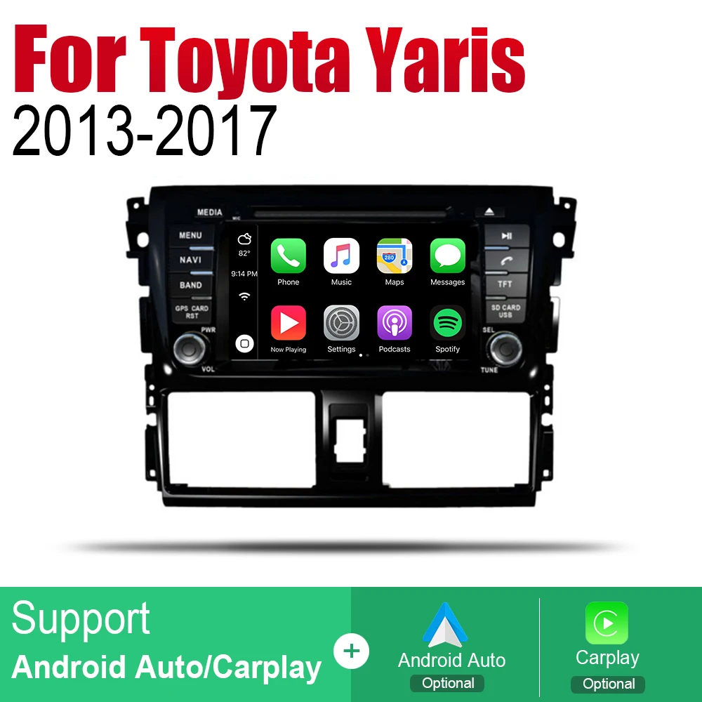 Автомобильная Мультимедийная система на Android для Toyota Yaris 2013 2014 2015 2016 2017 с