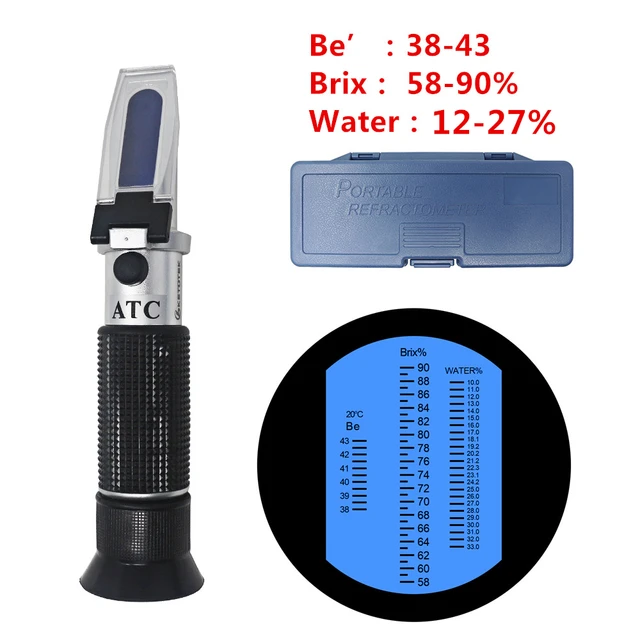 Ручной измеритель влажности рефрактометр для мёда воды, меда, ATC для  пчеловодства | AliExpress