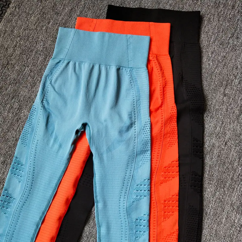 Women Energy Seamless Leggings High Waisted Yoga Tummy Control Gym Legging Sports Pants Fitness Workout | Спорт и развлечения