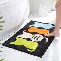 cartoom animal cheaper absorbent bath mat toilet non slip entrance doormat polyester plush carpet for living room floor rugs