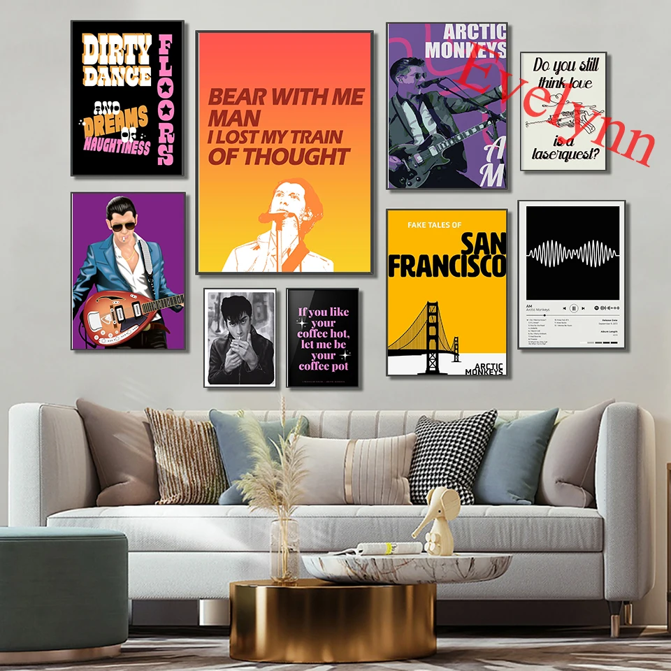 

Arctic Monkeys Album Music Prints Poster,Indie Rock & Roll Posters Home Decor Canvas Wall Art Prints Living Room Decoration Gift