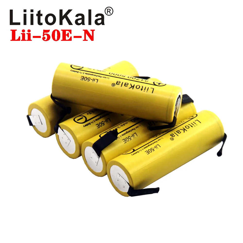

2023 LiitoKala Lii-50E IMR 21700 5000mAh 3.7V 40A High Capacity Protected Flat Top Rechargeable Li-ion Battery+DIY Nicke