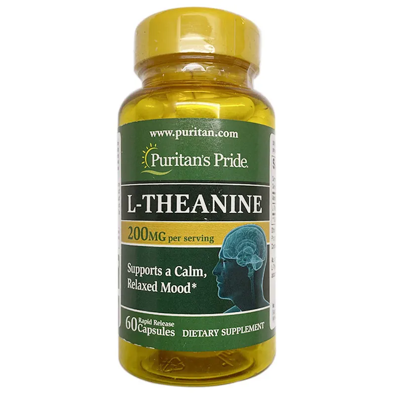 

Free shipping L-Theanine 200 mg 60 capsules