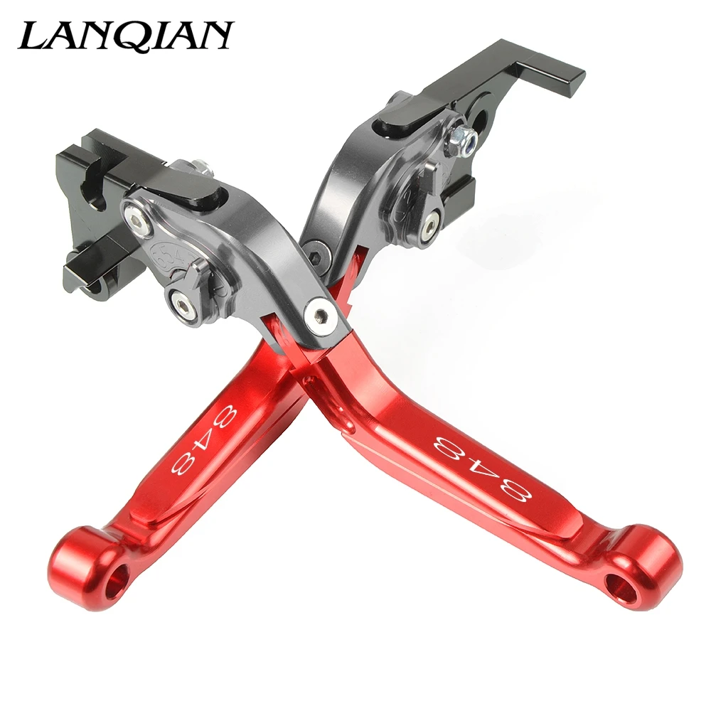 

Motorcycle Accessories CNC Adjustable Brake Clutch Levers With LOGO For DUCATI 848 2007 2008 2009 2010 2011 2012 2013