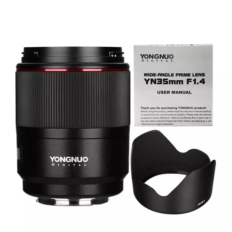 

Стандартный широкоугольный объектив YONGNUO YN 35 мм F1.4 для объектива камеры с яркой диафрагмой Prime DSLR для 600D 60D 500D 400D 5D II