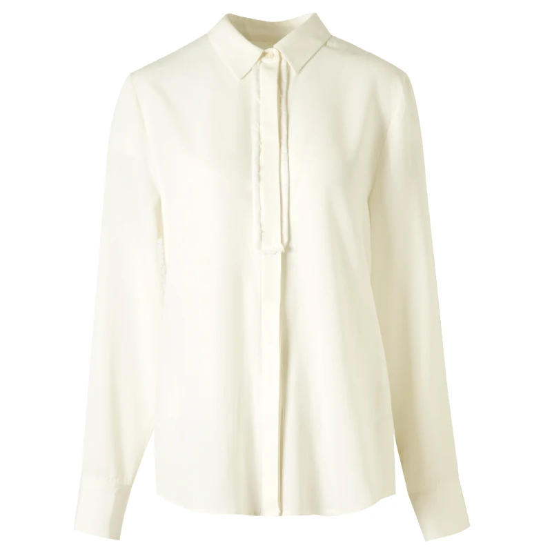 Женская блузка из натурального шелка белая Свободная тутового шелкопряда с