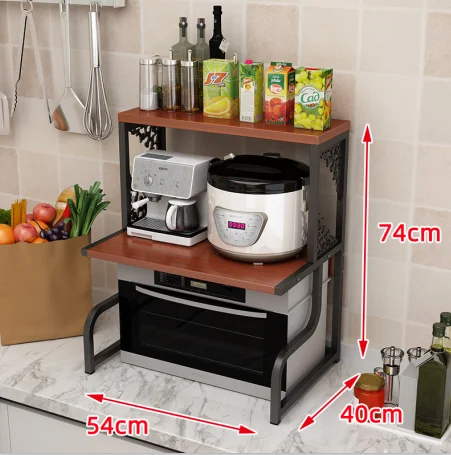 

Microwave Oven Kitchen Shelf Landing Multilayer Storage Space Saving Oven Spice Rack Mesa Rice Cooker To Receive
