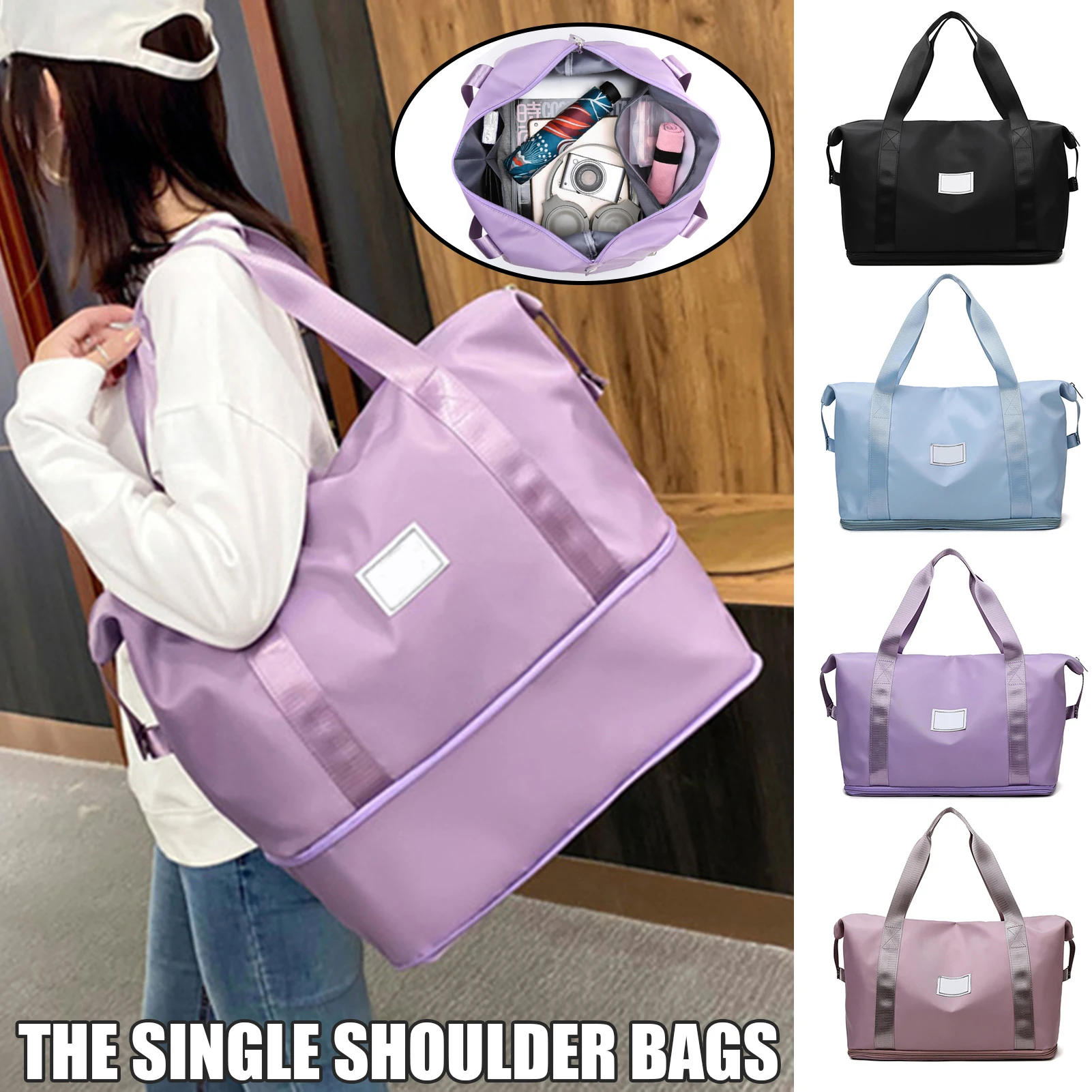 

Сумка Женская 2021 Large Capacity Travel Bag Waterproof Expandable Sport Pouch Fashion Multifunctional Handbag Сумки Для Женщин