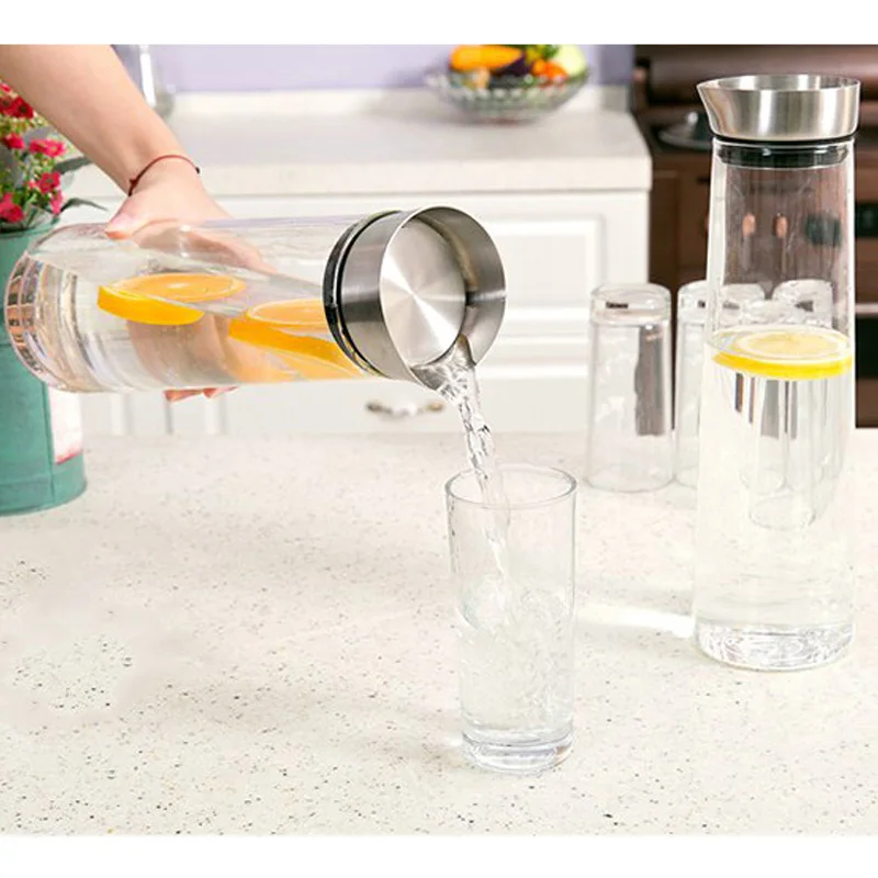 Стекло воды горшок холодная вода бутылочные прозрачные утепленные стеклянный