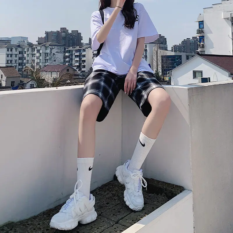 Женские шорты BONNTEE клетка полиэстер