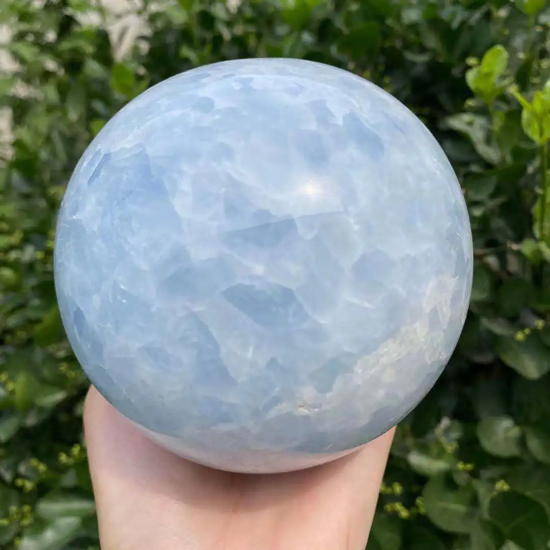 

Natural BLUE Calcite Quartz Crystal Sphere Ball Healing