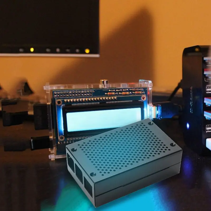 Металлический корпус защитный Футляр чехол из алюминиевого сплава для Raspberry Pi 4 |