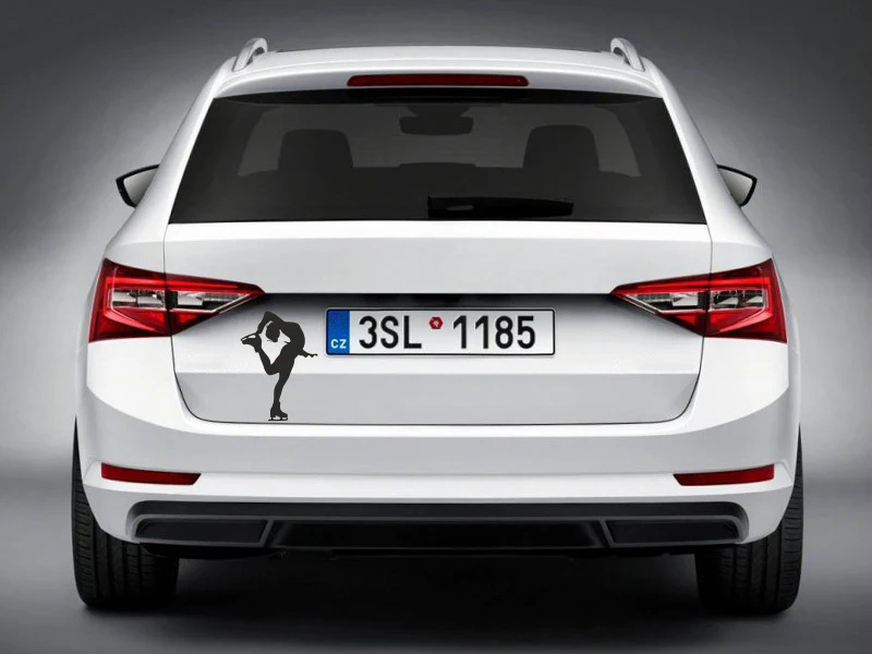 Young Woman Hand Crossed The Top Of Head For Figure Skiing Car Stickers Rear Windshield Art Decal FA453 | Автомобили и мотоциклы