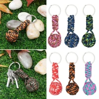 new outdoor survival tool woven paracord buckles tactical key chain keyring parachute rope cord ball pendant
