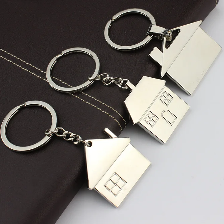 house key chain hut small gift key pendant new real estate opening gift wholesale can be laser lettering k1523 free global shipping