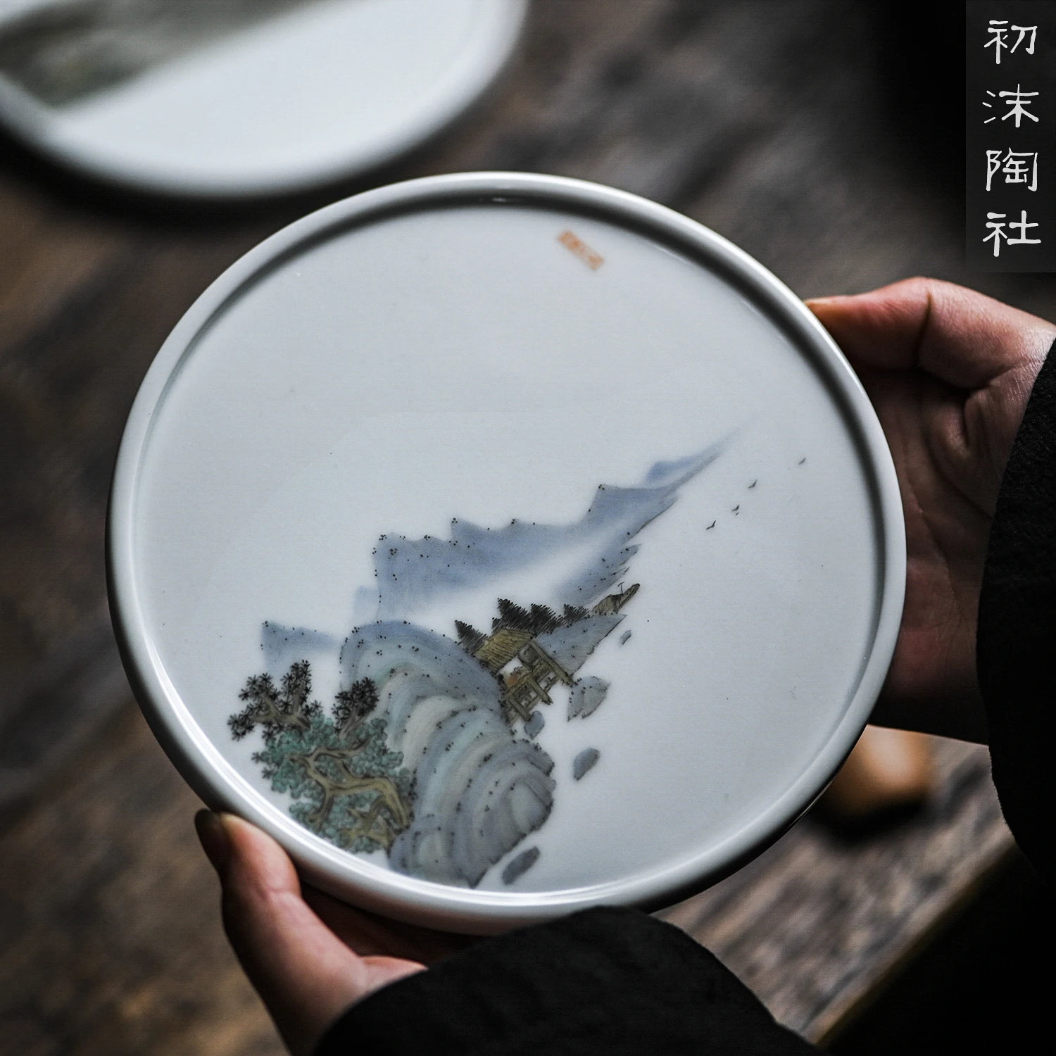 

★ceramic pot of bearing dry bubble machine of Chinese style restoring ancient ways mountain pot pad small tea tray tray