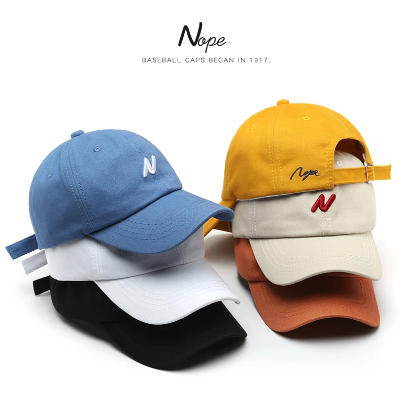 

SLECKTON Casual Baseball Cap for Women and Men Fashion N Embroidery Summer Visors Cap Boy Girls Cotton Snapback Hat Casquette