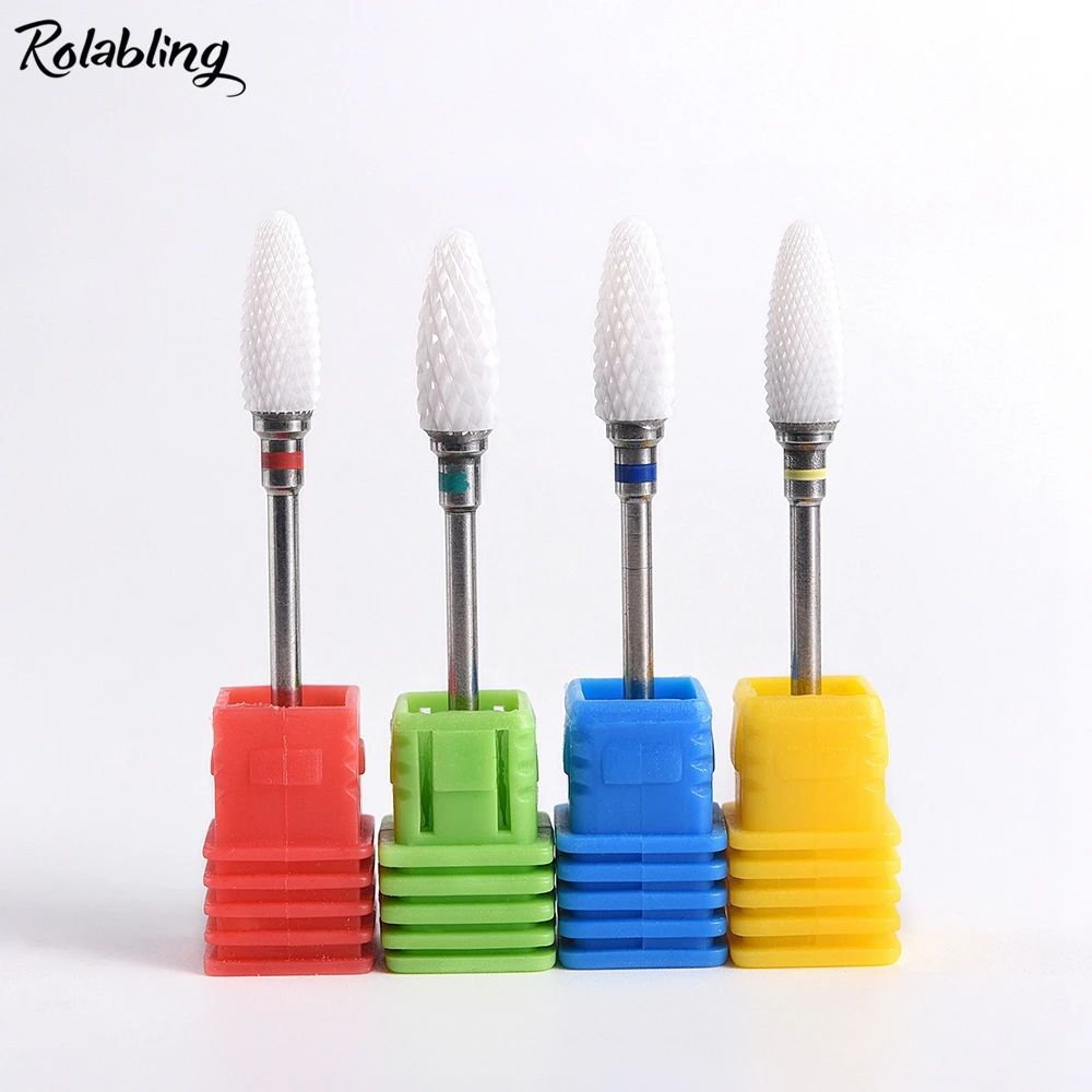 Фрезы для ногтей из керамики и сплава Шлифовальная головка педикюра фрезы