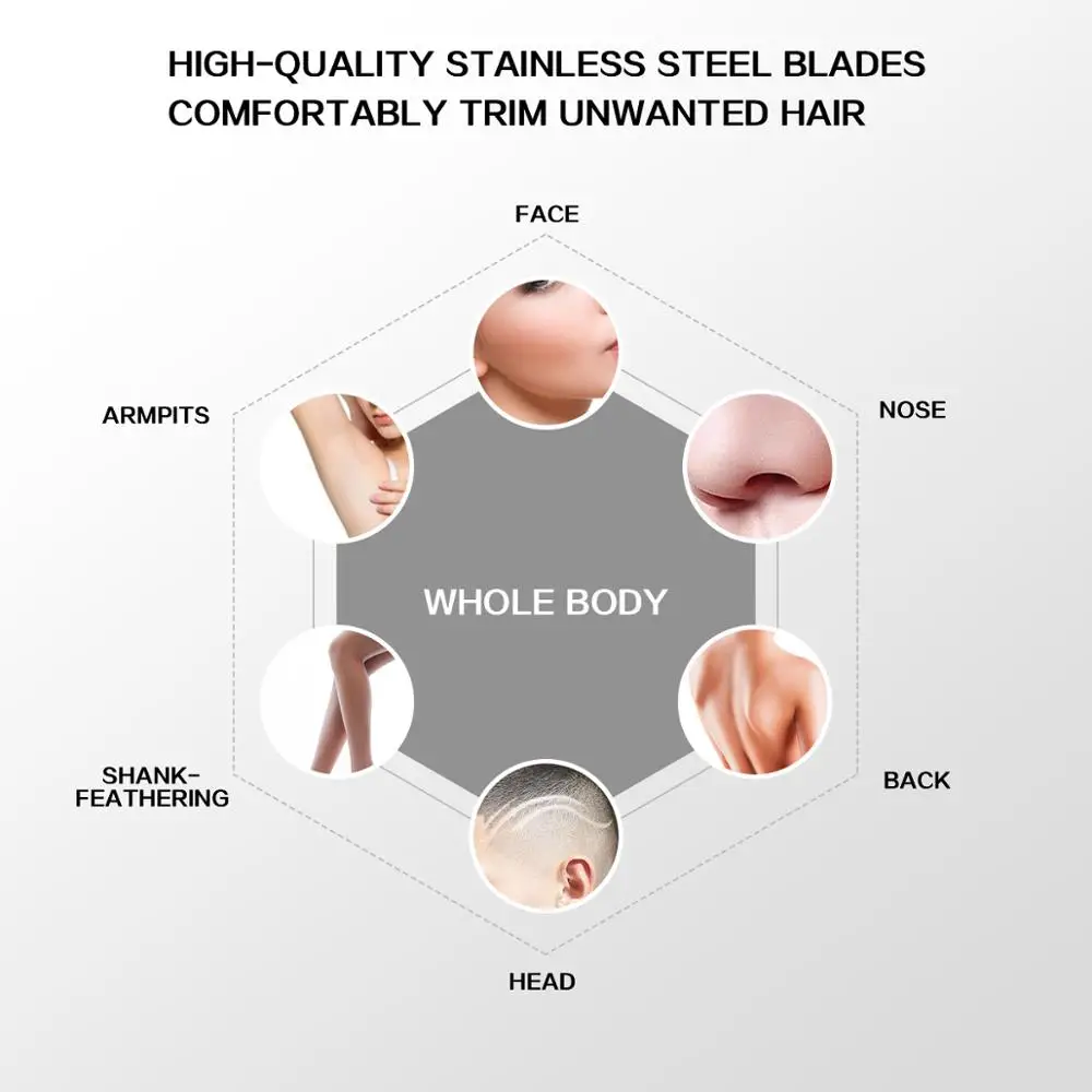 4 в 1 водонепроницаемый электрический триммер для носа машинка стрижки волос