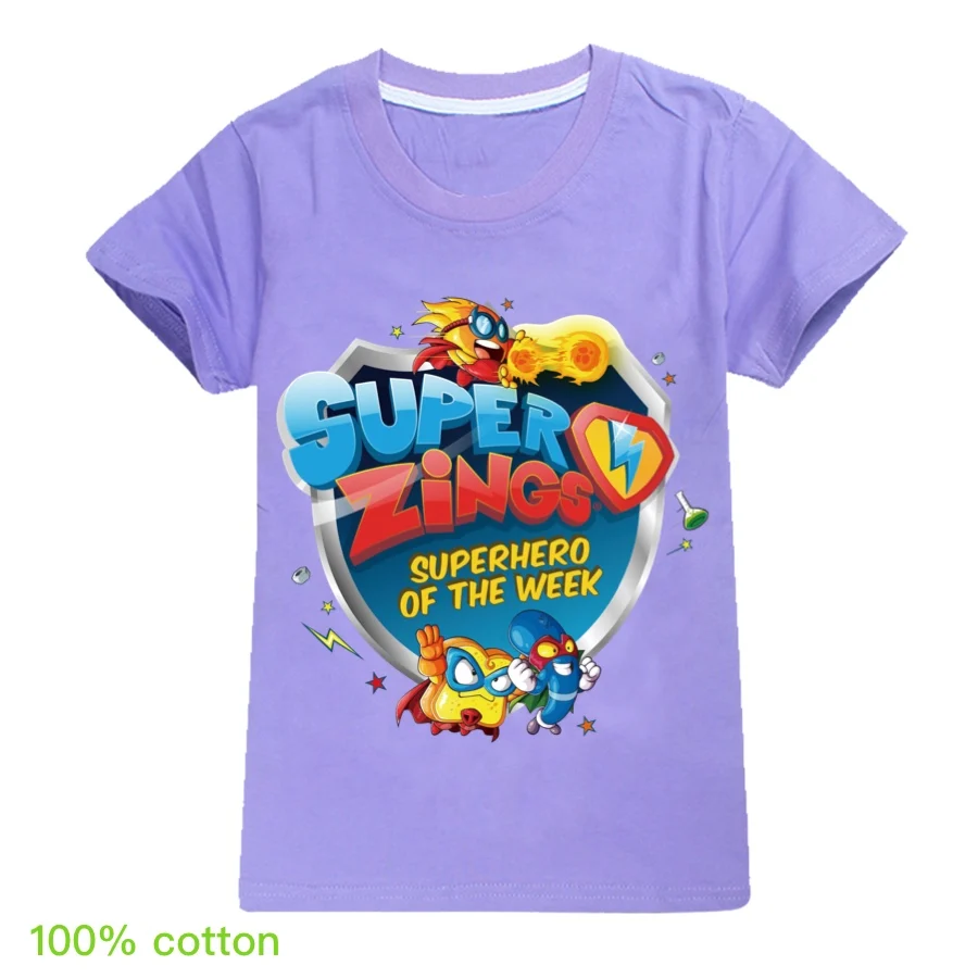 

Super Zings Boys T Shirt Cartoon Kids Clothes Tee T-Shirt Short Sleeve Top Casual Summer Clothing Superzings Boy Girls Clohtes