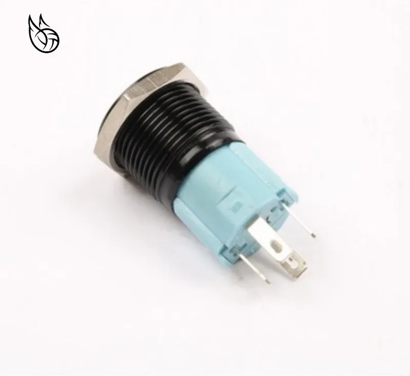 16 мм металлический кнопочный водонепроницаемый алюминиевый оксид черный