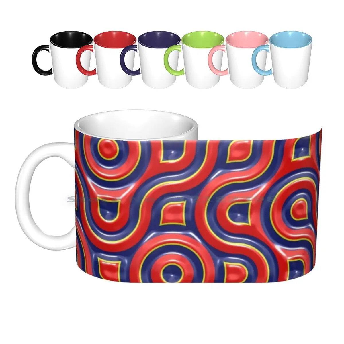 

Abstract 60's 70's Pattern Mix And Match : Matching Mask And Shirt Pattern Ceramic Mugs Coffee Cups Milk Tea Mug Abstract 60s