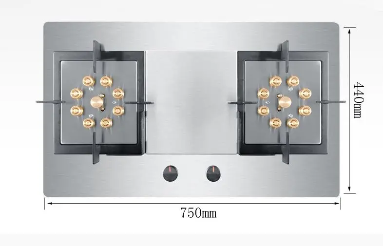 Бесплатная доставка запчасти плита для природного газа Встроенная двойная