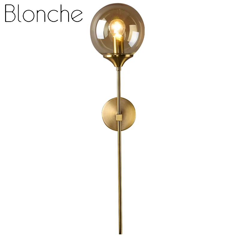 Современная светодиодный ная стеклянная настенная лампа комнатный настенный