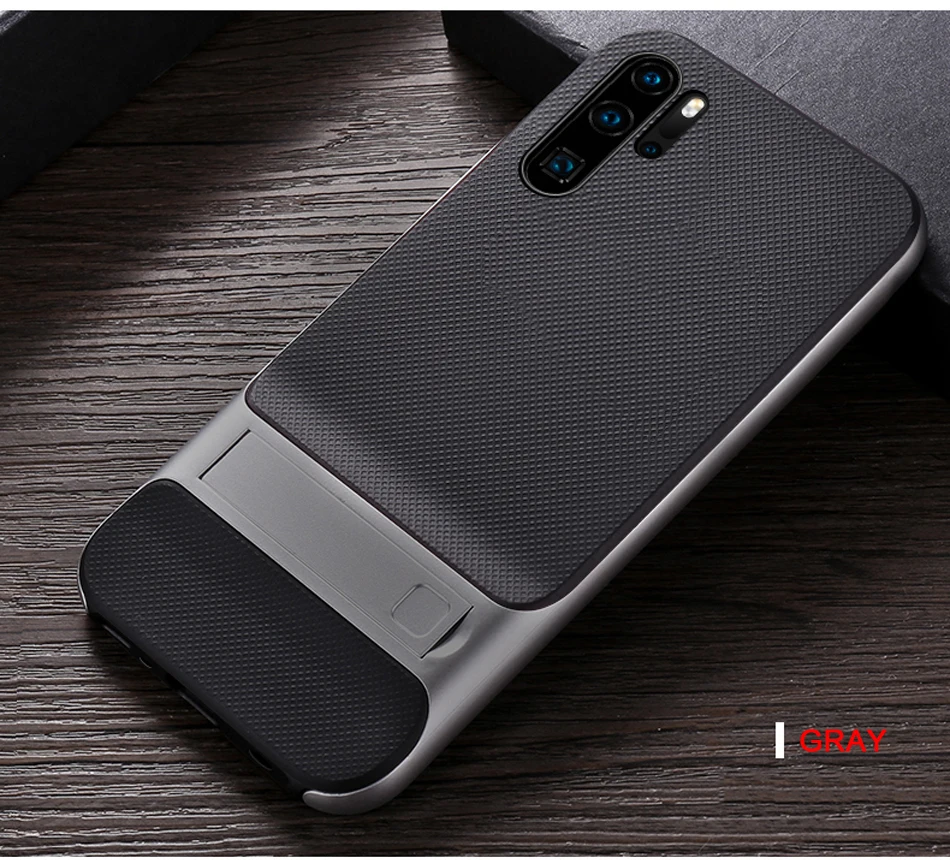 CAPSSICUM чехол с подставкой для huawei P30 Pro Чехол s PC силиконовый гибкий тонкий гелевый противоударный чехол с подставкой для задней панели P30PRO