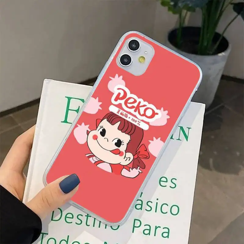 FHNBLJ мультяшный Fujiya Peko молочный чехол для телефона iPhone 11 12 13 mini pro XS MAX 8 7 6 6S Plus X 5S SE
