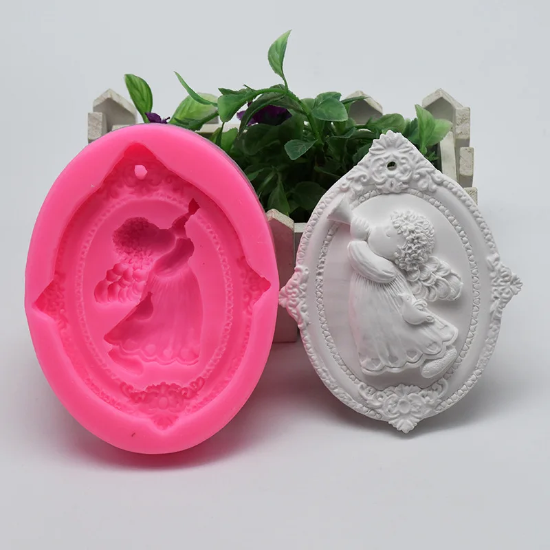 Маленькая детская силиконовая форма с изображением ангела помадной формы для