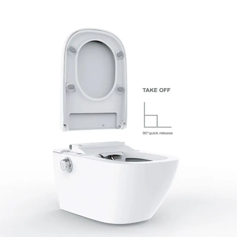 Интеллектуальный туалет Ecofresh встроенный электронный биде D образной формы Atuo flush