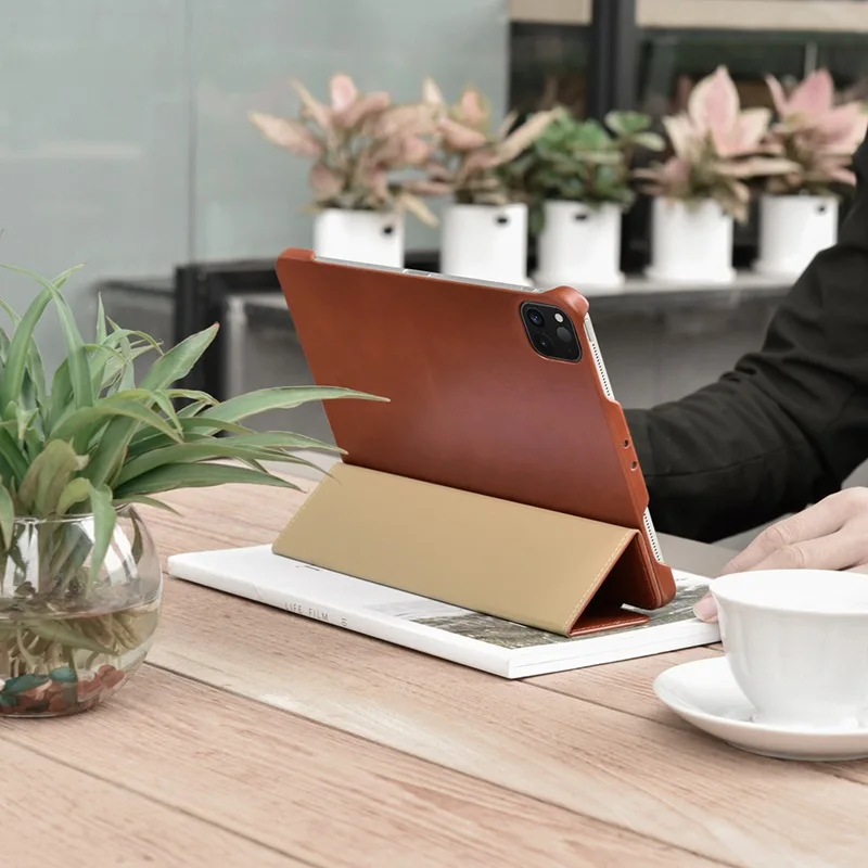 Роскошный чехол для IPad Pro 11 12 9 2020 многофункциональный из натуральной кожи умный