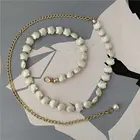 Ремень женский, тонкий, летний, декоративный, поясная цепочка с жемчугом