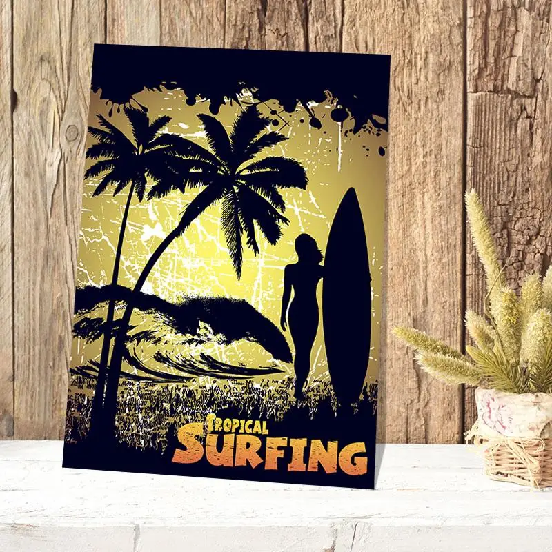 Kopen Hawaii Retro Poster Canvas Poster Schilderij Muur Art Decor Woonkamer Slaapkamer Studie Woondecoratie Prints 1T