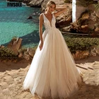 Свадебное платье-трапеция Fivsole с аппликацией, свадебное платье в стиле бохо с открытой спиной, современное свадебное платье, свадебные платья 2020, свадебные платья