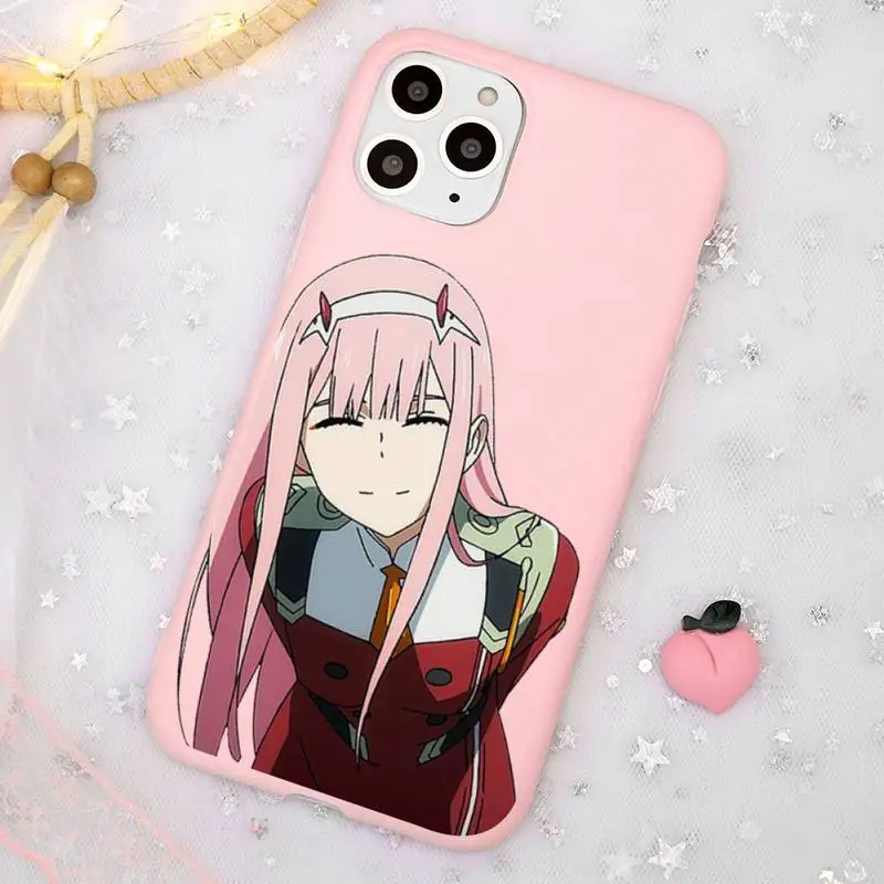 

Zero Two Darling in the FranXX Anime Phone Case Candy Color Soft TPU for iPhone 11 12 mini pro XS MAX 8 7 6 6S Plus X SE 2020 XR