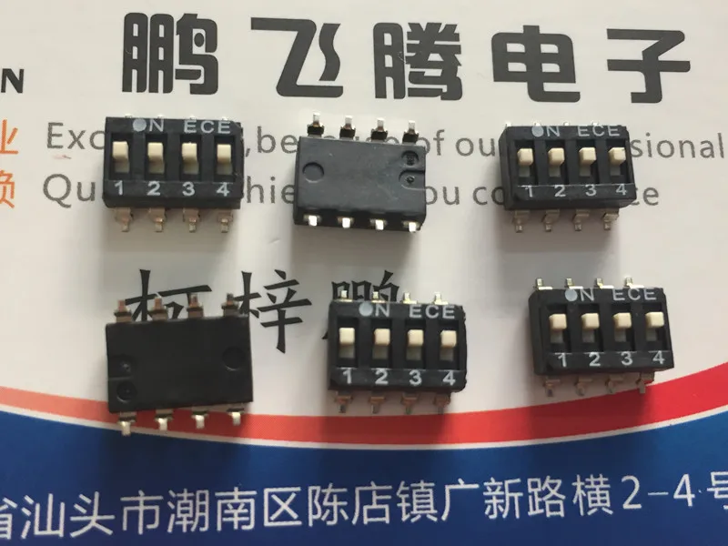 1 шт. оригинальный тайваньский ECE Bairong ESD104EZ код набора переключатель 4-разрядный