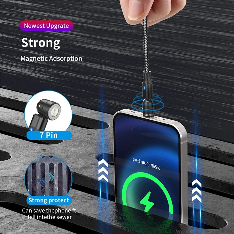 USLION Micro USB Cable Plug Type C Charge 3 In 1 Cord For IPhone Huawei Samsung XiaoMi Wire | Мобильные телефоны и