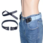 Ремень унисекс без пряжки, эластичный пояс для джинсов и штанов, для мужчин и женщин, Прямая поставка