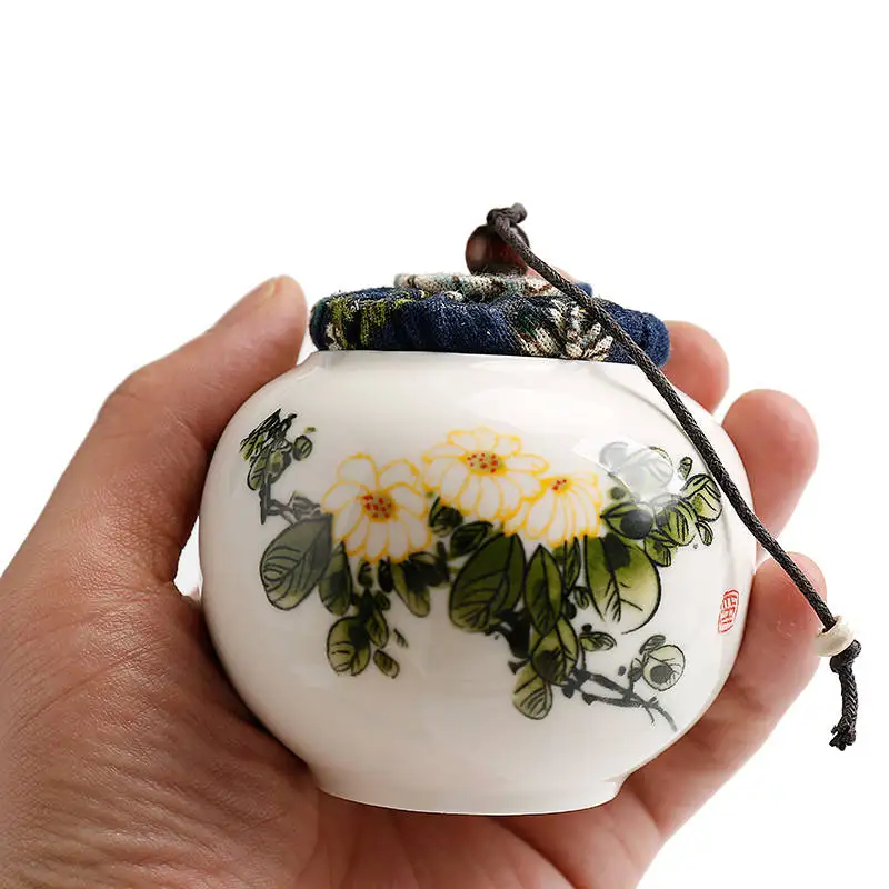 Керамика мини Чай коробка Кухня канистры банки для специй емкость хранения пищи