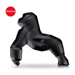 Noizzy King Kong Ho автомобильный значок в виде животного Gorilla My Hero Металлическая Наклейка Эмблема багажника Хром Черный автотюнинг аксессуары автостайлинг